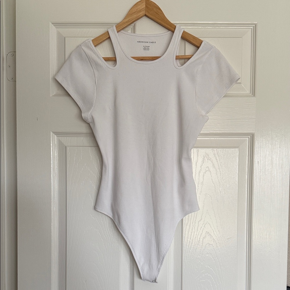 American Eagle Outfitters Ribbed Cut-Out Thong Bodysuit